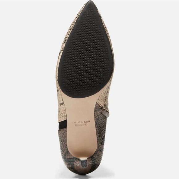 Cole Haan Grand Ambition Arietta Snake Print Bootie Leather Pointed Toe Boot 9.5 - Picture 4 of 11